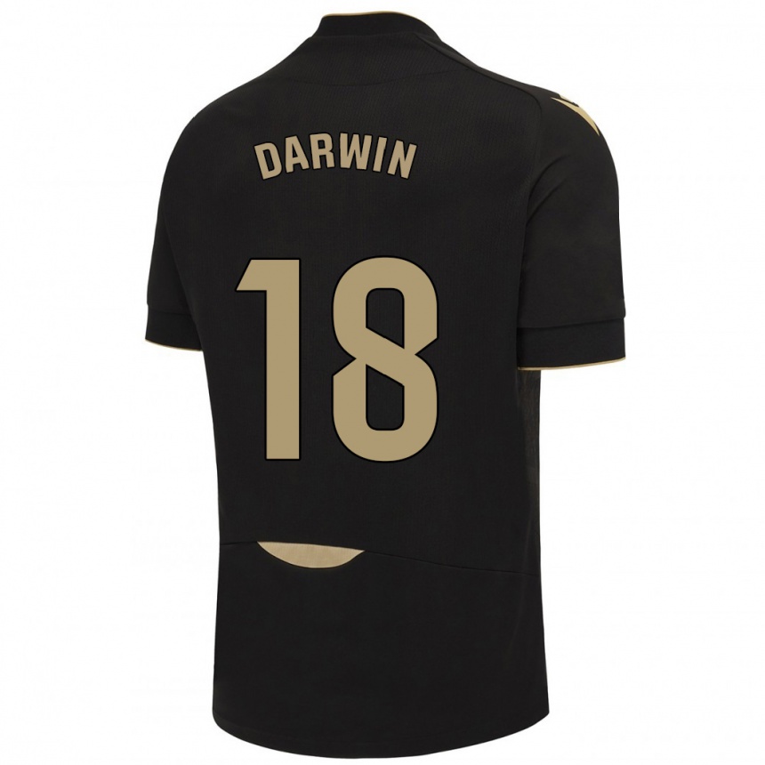 Hombre Fútbol Camiseta Darwin Machís #18 Negro 2ª Equipación 2023/24