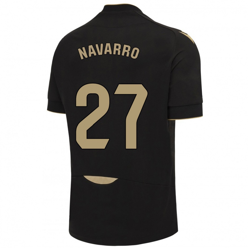 Hombre Fútbol Camiseta Robert Navarro #27 Negro 2ª Equipación 2023/24