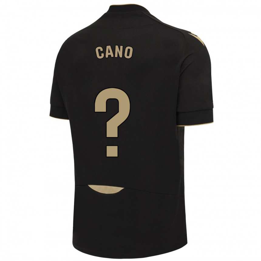 Hombre Fútbol Camiseta Rubén Cano #0 Negro 2ª Equipación 2023/24