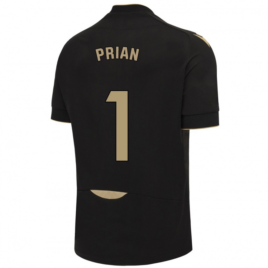 Hombre Fútbol Camiseta Ana María Prián Pereira #1 Negro 2ª Equipación 2023/24