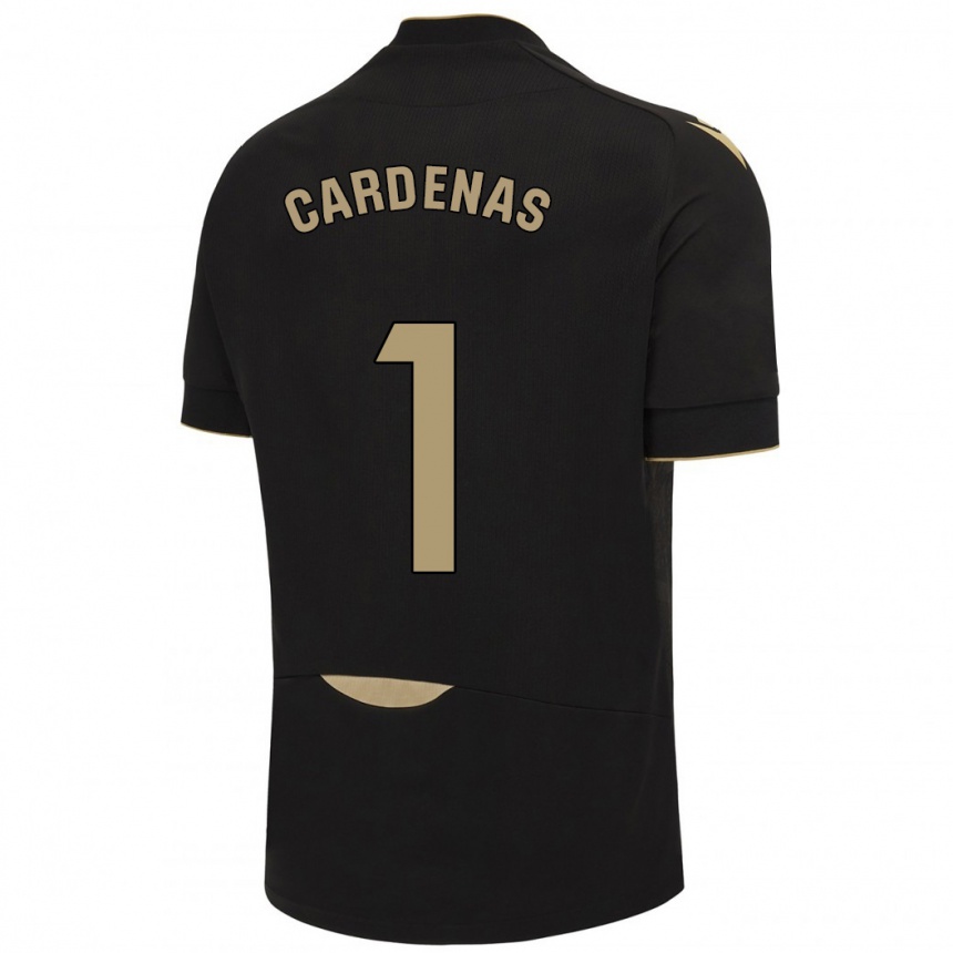 Hombre Fútbol Camiseta Raquel Cárdenas #1 Negro 2ª Equipación 2023/24