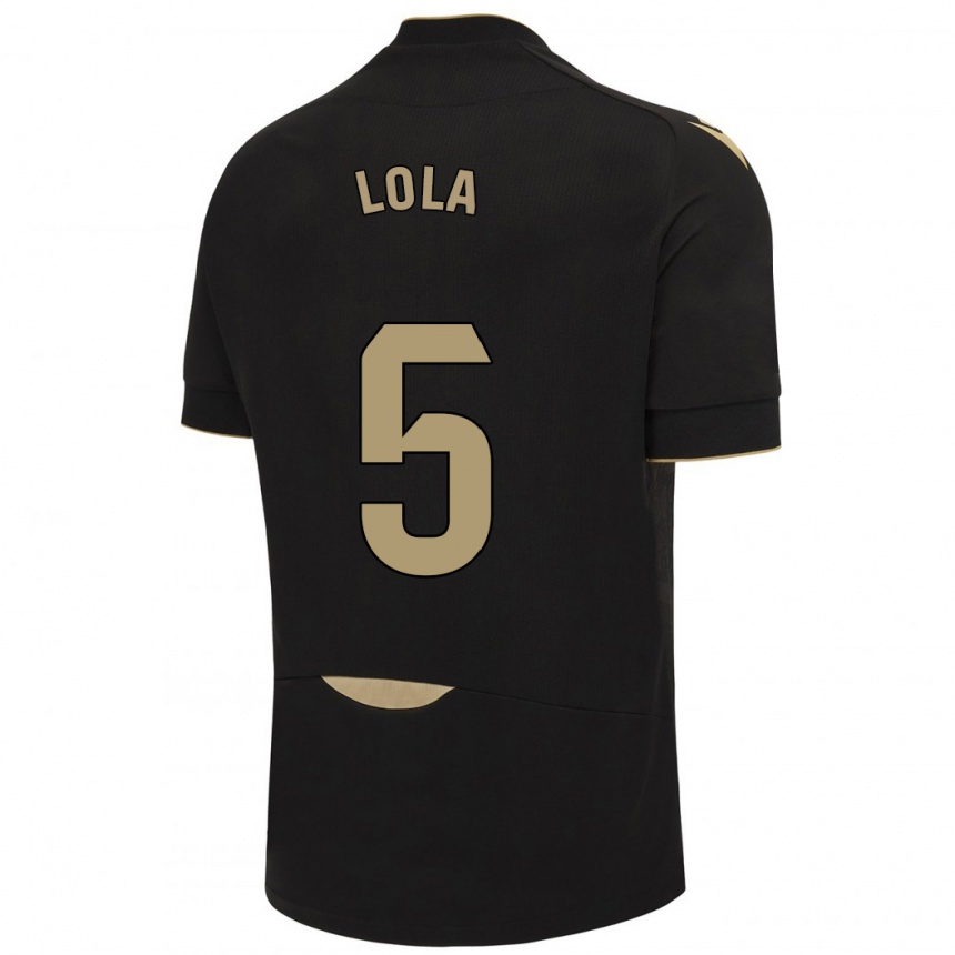 Hombre Fútbol Camiseta María Dolores Morón Cebada #5 Negro 2ª Equipación 2023/24