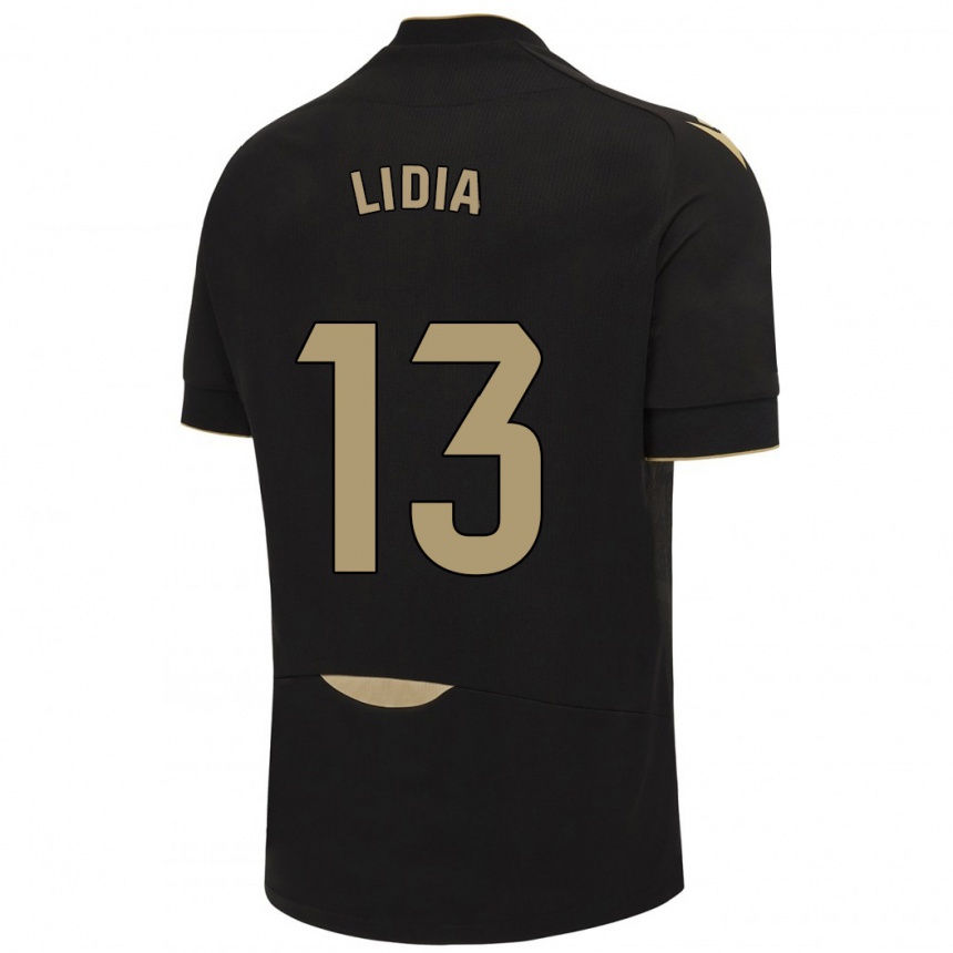 Hombre Fútbol Camiseta Lidia Rincón García #13 Negro 2ª Equipación 2023/24