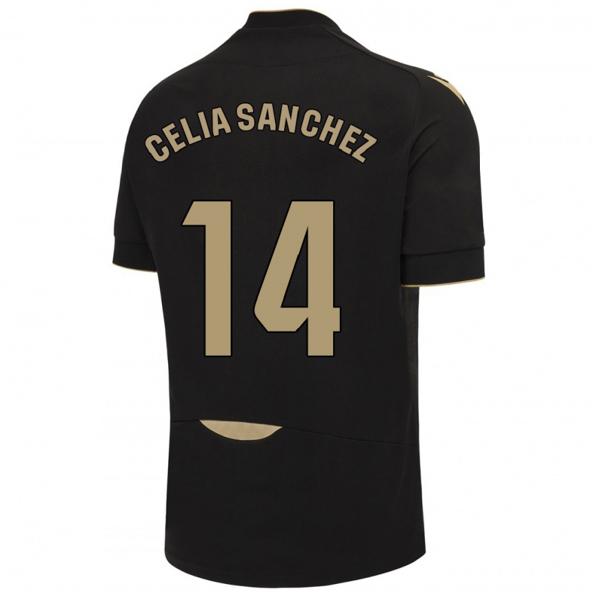 Hombre Fútbol Camiseta Celia Sánchez García #14 Negro 2ª Equipación 2023/24