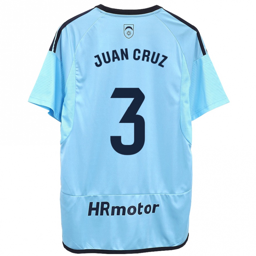 Hombre Fútbol Camiseta Juan Cruz #3 Azul 2ª Equipación 2023/24