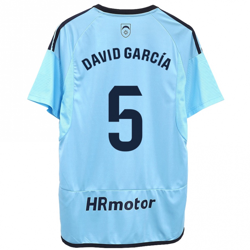 Hombre Fútbol Camiseta David García #5 Azul 2ª Equipación 2023/24