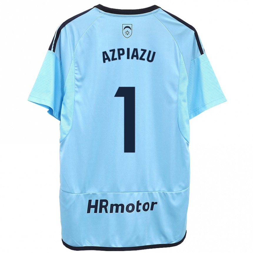 Hombre Fútbol Camiseta Nahia Azpiazu Moreno #1 Azul 2ª Equipación 2023/24