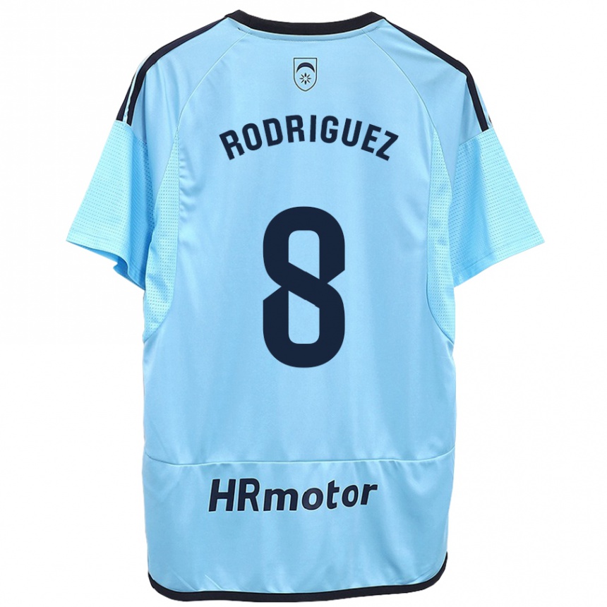 Hombre Fútbol Camiseta Vanessa Rodríguez Iribarren #8 Azul 2ª Equipación 2023/24