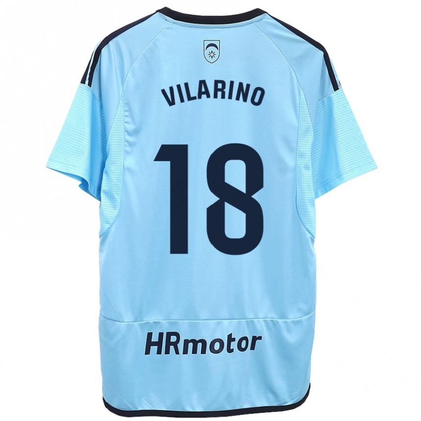 Hombre Fútbol Camiseta Maitane Vilariño #18 Azul 2ª Equipación 2023/24