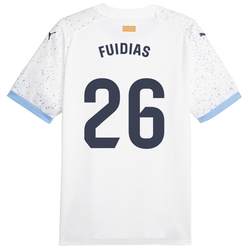 Hombre Fútbol Camiseta Toni Fuidias #26 Blanco 2ª Equipación 2023/24