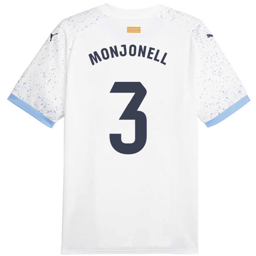 Hombre Fútbol Camiseta Eric Monjonell #3 Blanco 2ª Equipación 2023/24