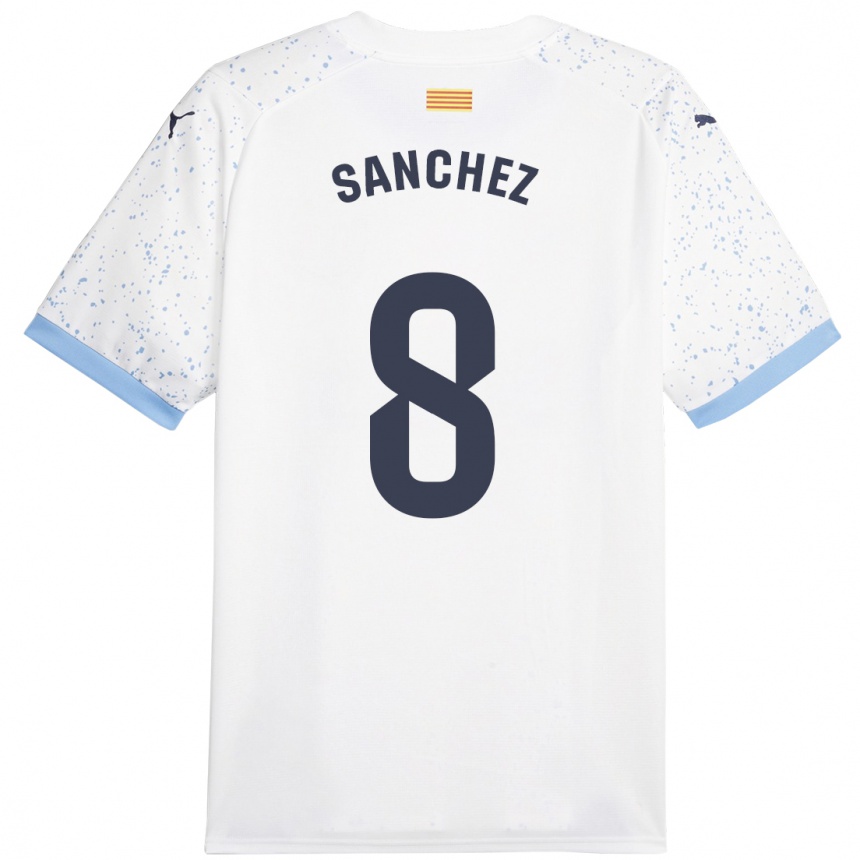 Hombre Fútbol Camiseta Miguel Ángel Sánchez #8 Blanco 2ª Equipación 2023/24