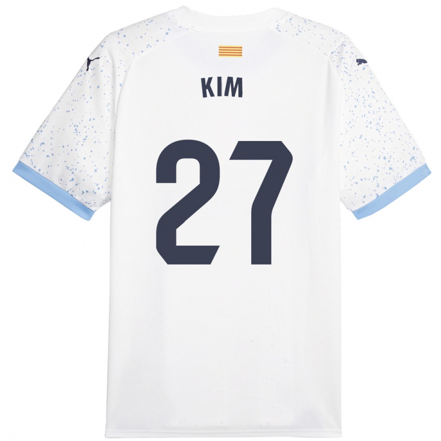 Hombre Fútbol Camiseta Min-Su Kim #27 Blanco 2ª Equipación 2023/24