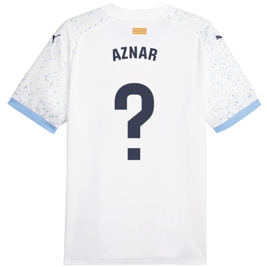 Hombre Fútbol Camiseta Marc Aznar #0 Blanco 2ª Equipación 2023/24