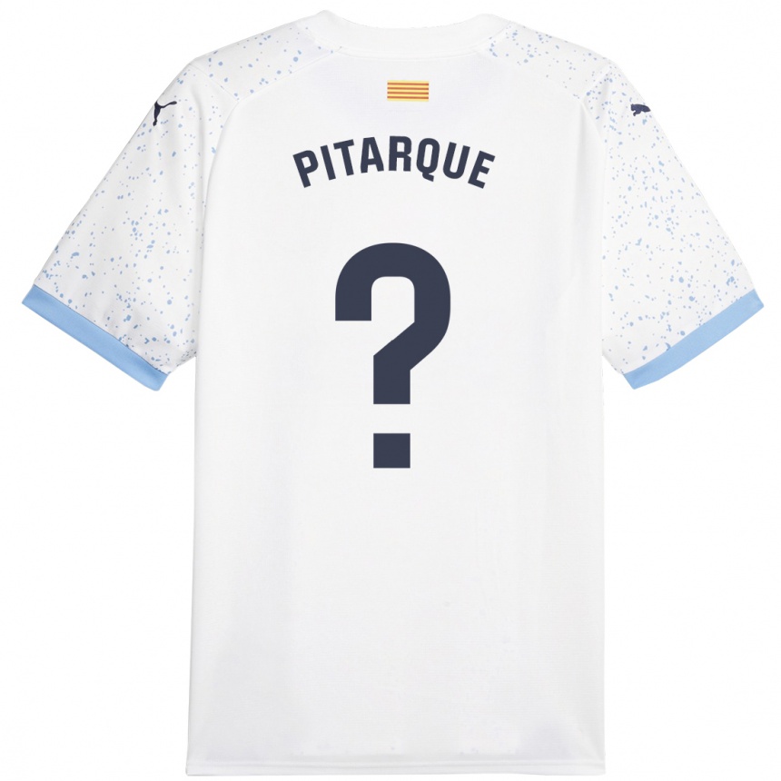 Hombre Fútbol Camiseta Víctor Pitarque #0 Blanco 2ª Equipación 2023/24