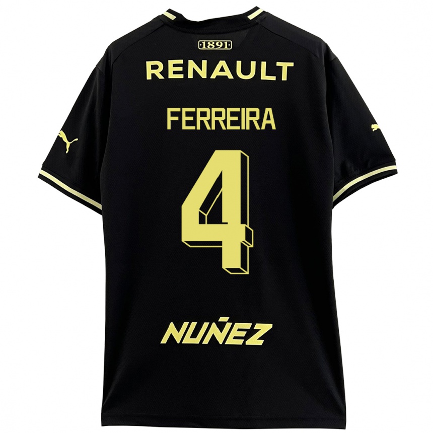 Hombre Fútbol Camiseta Joaquín Ferreira #4 Negro 2ª Equipación 2023/24
