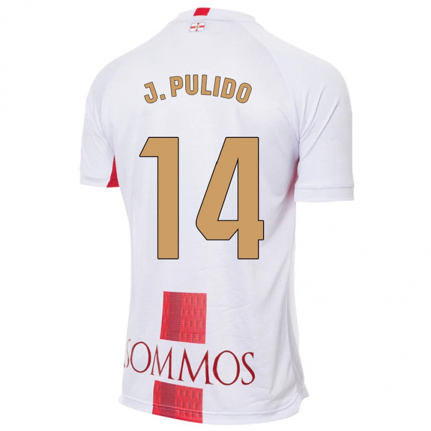 Hombre Fútbol Camiseta Jorge Pulido #14 Blanco 2ª Equipación 2023/24