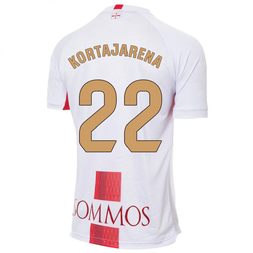 Hombre Fútbol Camiseta Iker Kortajarena #22 Blanco 2ª Equipación 2023/24