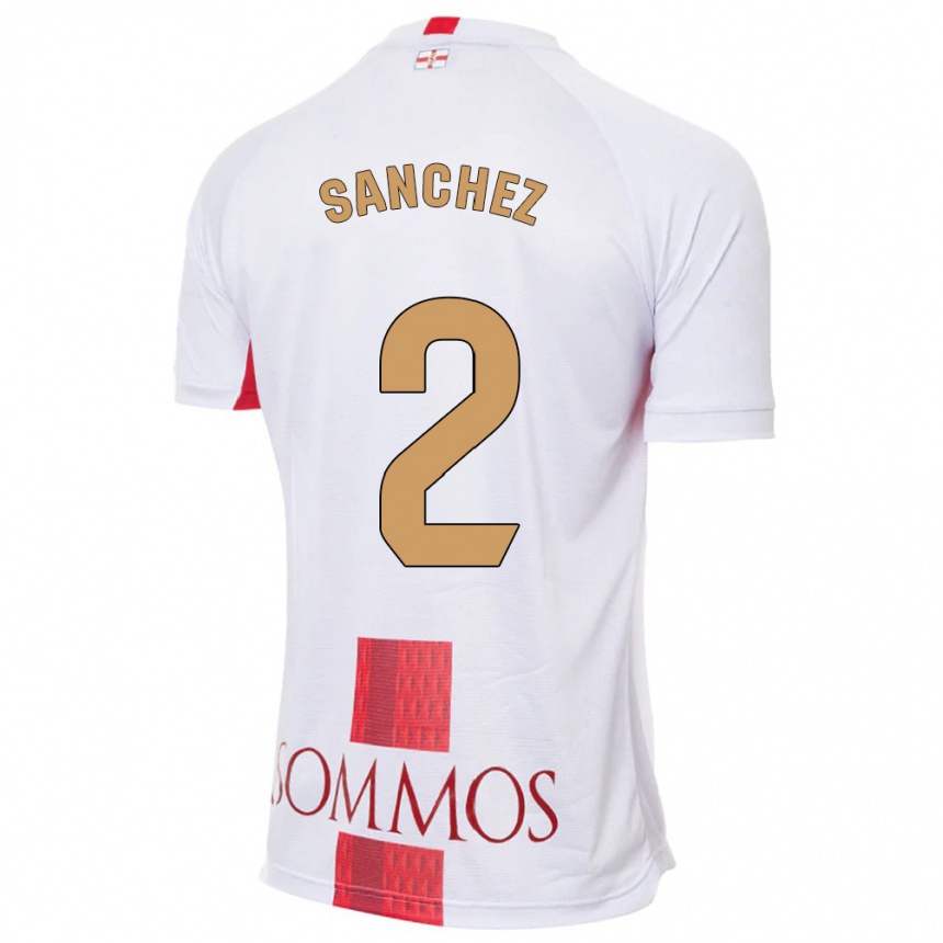 Hombre Fútbol Camiseta Paz Sánchez #2 Blanco 2ª Equipación 2023/24