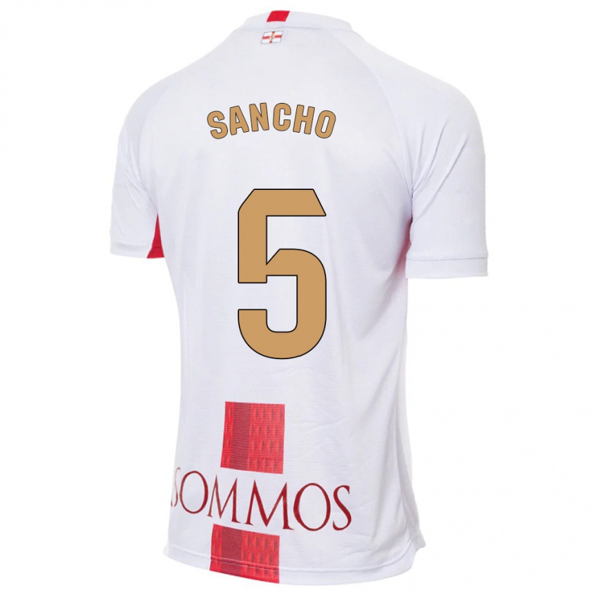 Hombre Fútbol Camiseta Esther Sancho #5 Blanco 2ª Equipación 2023/24