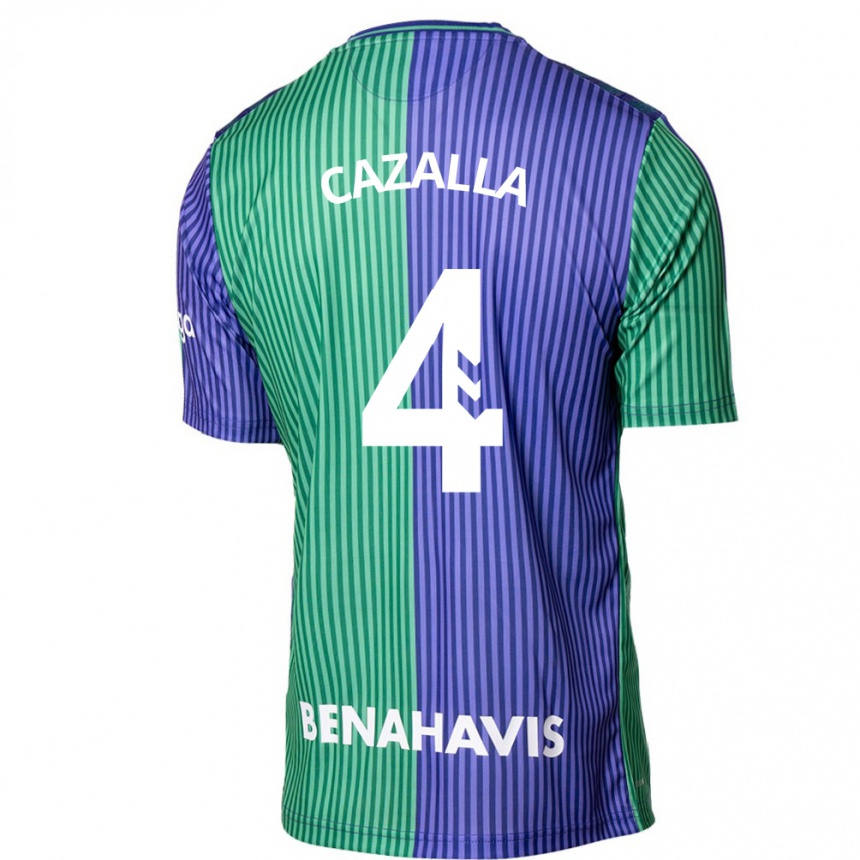 Hombre Fútbol Camiseta Marta Cazalla #4 Verde Azul 2ª Equipación 2023/24