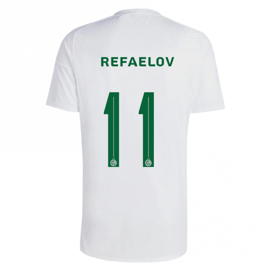 Hombre Fútbol Camiseta Lior Refaelov #11 Verde Azul 2ª Equipación 2023/24