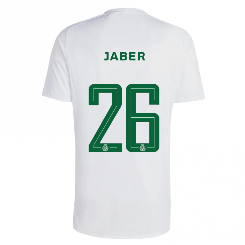 Hombre Fútbol Camiseta Mahmoud Jaber #26 Verde Azul 2ª Equipación 2023/24