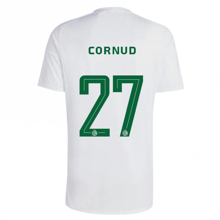 Hombre Fútbol Camiseta Pierre Cornud #27 Verde Azul 2ª Equipación 2023/24