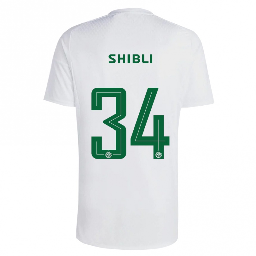 Hombre Fútbol Camiseta Hamza Shibli #34 Verde Azul 2ª Equipación 2023/24