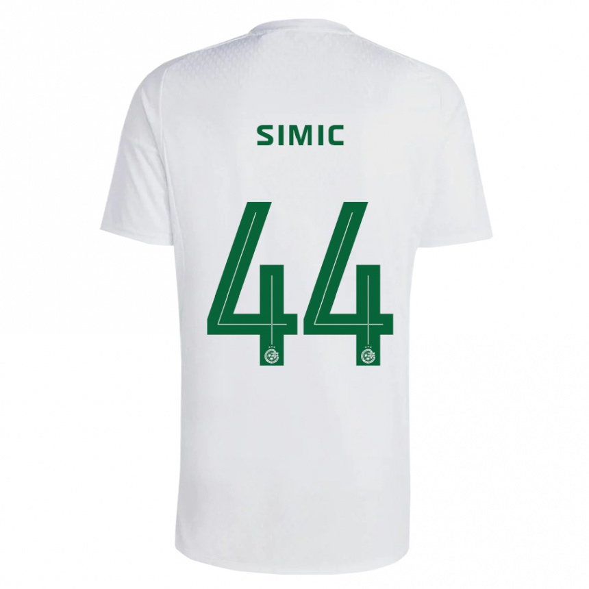 Hombre Fútbol Camiseta Lorenco Simic #44 Verde Azul 2ª Equipación 2023/24