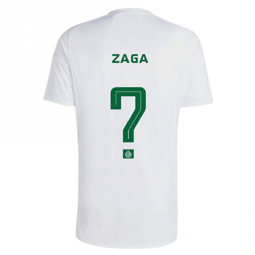 Hombre Fútbol Camiseta Binyamin Zaga #0 Verde Azul 2ª Equipación 2023/24