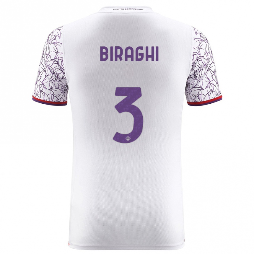 Hombre Fútbol Camiseta Cristiano Biraghi #3 Blanco 2ª Equipación 2023/24