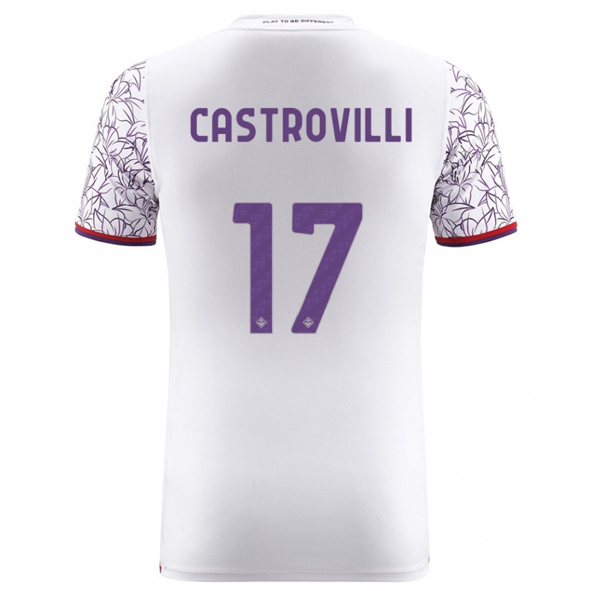 Hombre Fútbol Camiseta Gaetano Castrovilli #17 Blanco 2ª Equipación 2023/24