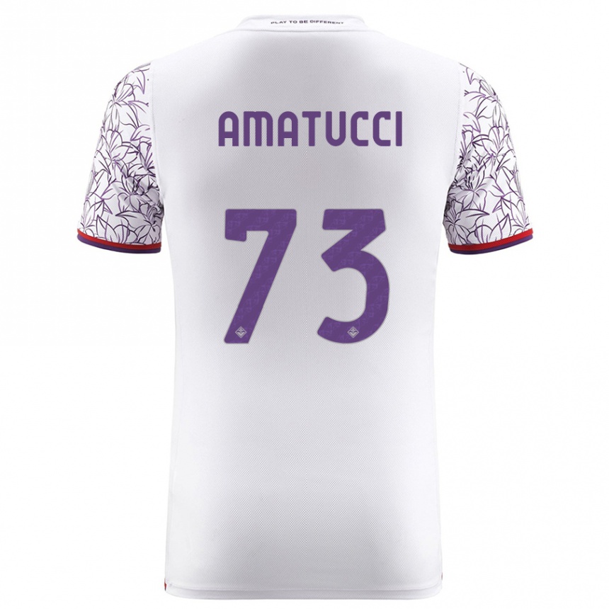 Hombre Fútbol Camiseta Lorenzo Amatucci #73 Blanco 2ª Equipación 2023/24