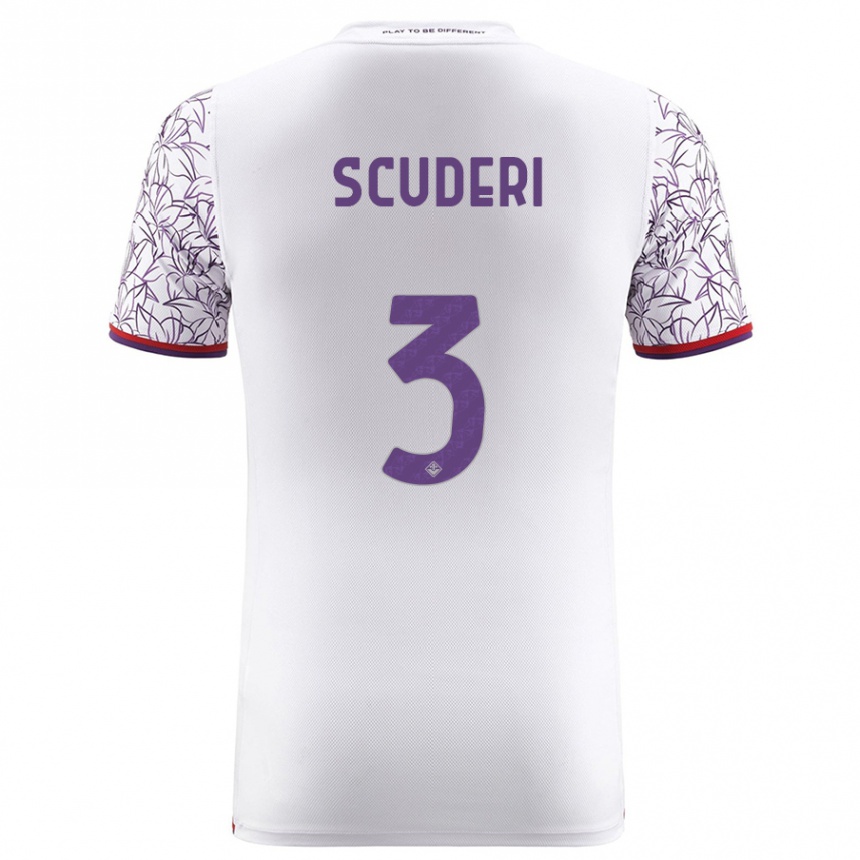 Hombre Fútbol Camiseta Giulio Scuderi #3 Blanco 2ª Equipación 2023/24
