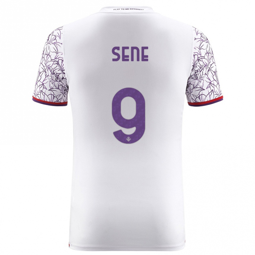 Hombre Fútbol Camiseta Fallou Sene #9 Blanco 2ª Equipación 2023/24