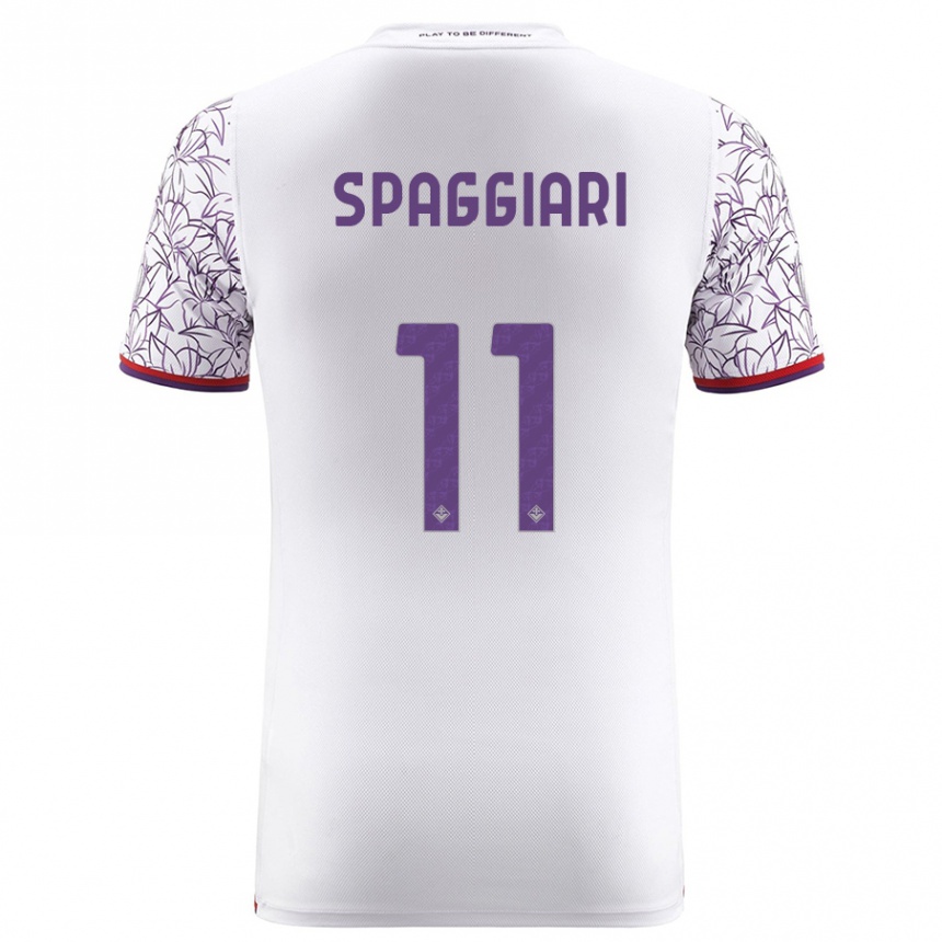 Hombre Fútbol Camiseta Riccardo Spaggiari #11 Blanco 2ª Equipación 2023/24