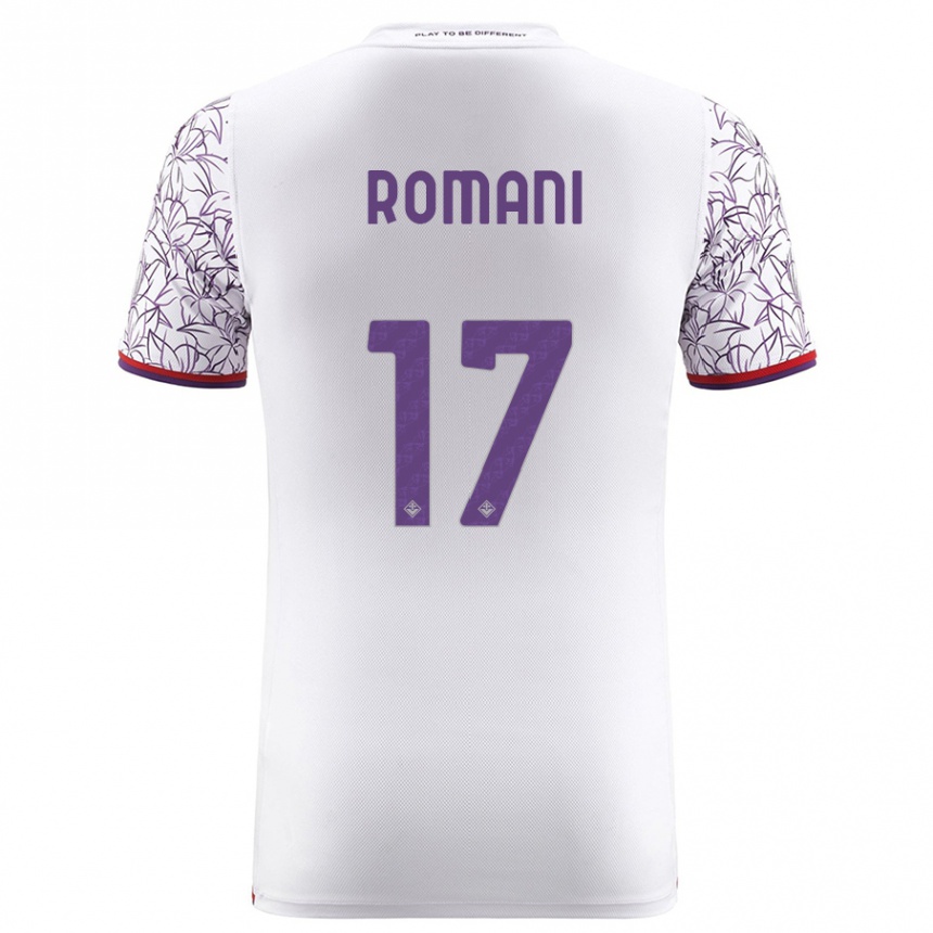 Hombre Fútbol Camiseta Lorenzo Romani #17 Blanco 2ª Equipación 2023/24