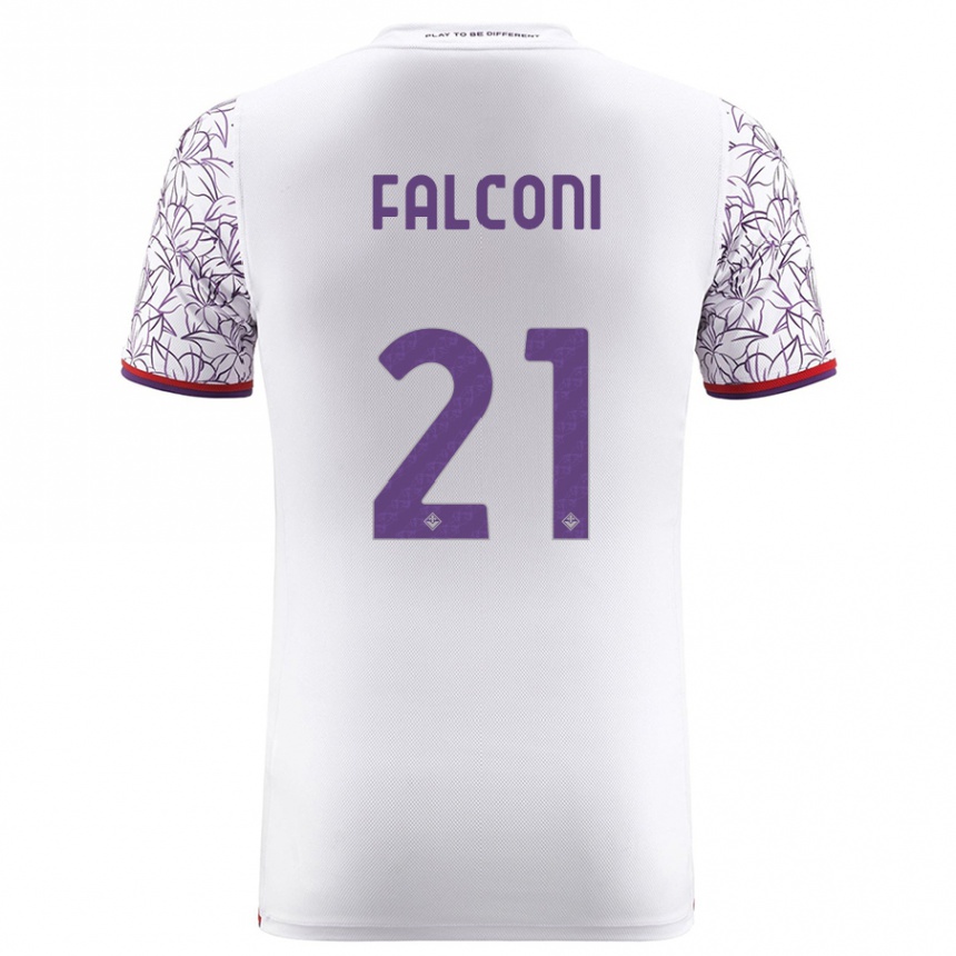 Hombre Fútbol Camiseta Niccolò Falconi #21 Blanco 2ª Equipación 2023/24