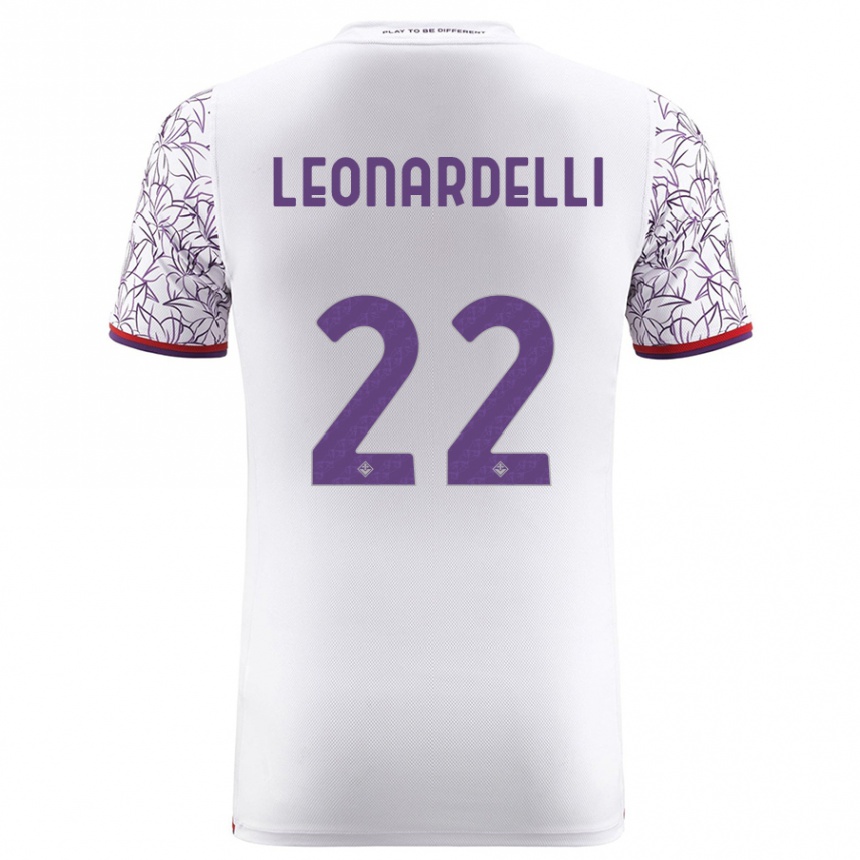 Hombre Fútbol Camiseta Pietro Leonardelli #22 Blanco 2ª Equipación 2023/24