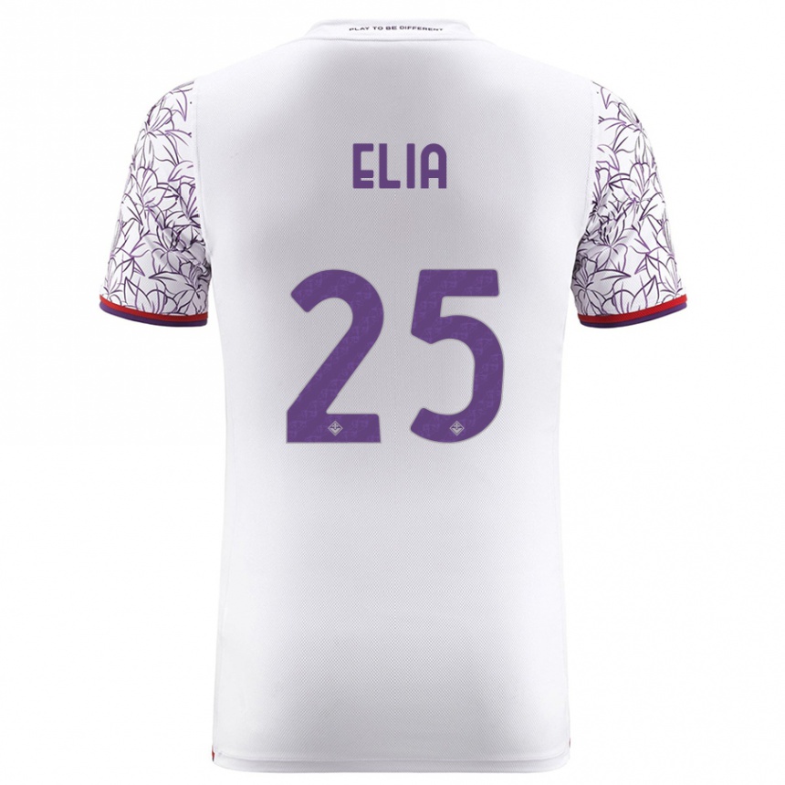 Hombre Fútbol Camiseta Mirko Elia #25 Blanco 2ª Equipación 2023/24