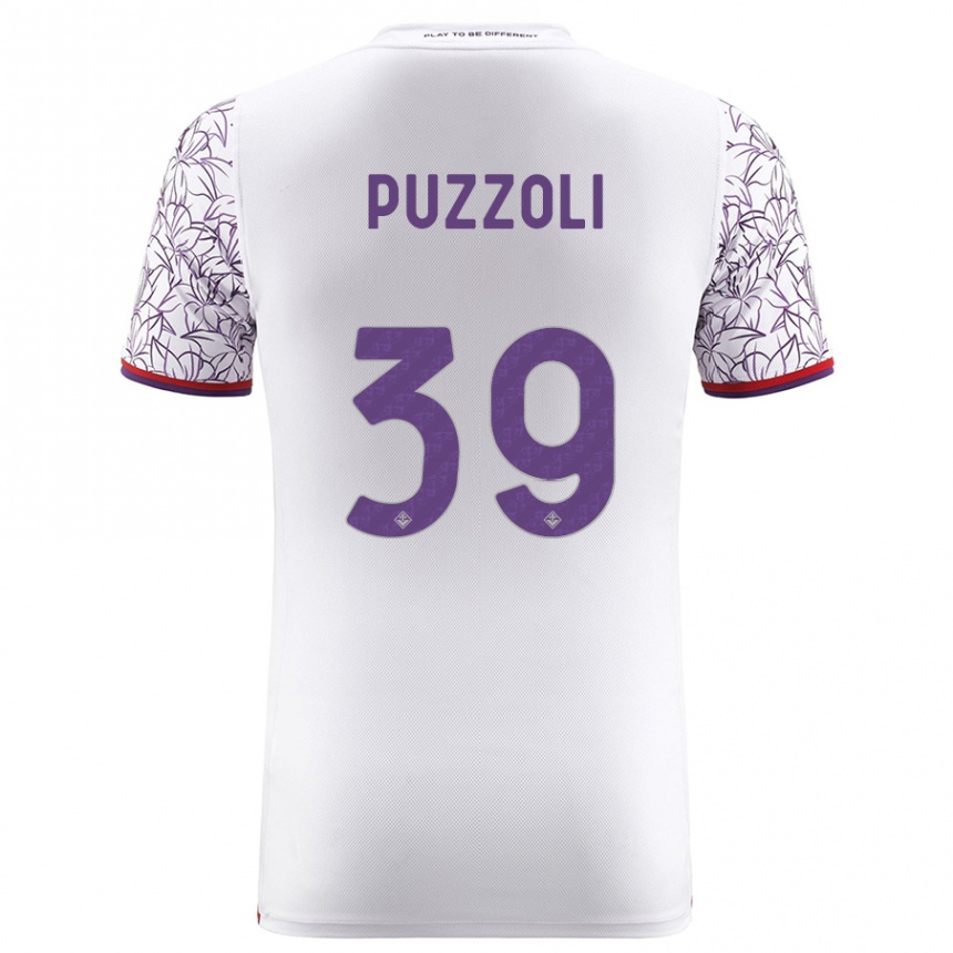 Hombre Fútbol Camiseta Giorgio Puzzoli #39 Blanco 2ª Equipación 2023/24