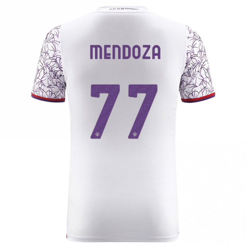 Hombre Fútbol Camiseta William Mendoza #77 Blanco 2ª Equipación 2023/24