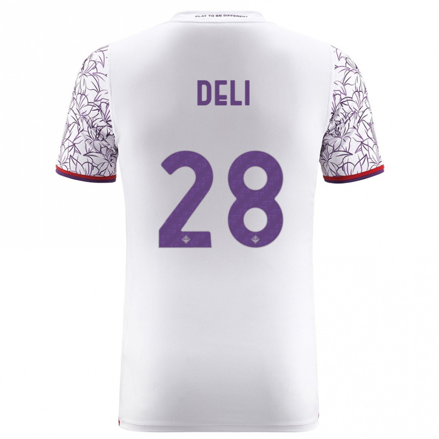 Hombre Fútbol Camiseta Lapo Deli #28 Blanco 2ª Equipación 2023/24