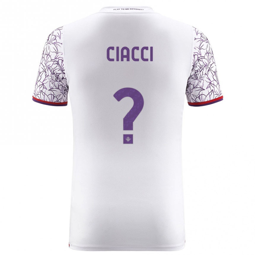 Hombre Fútbol Camiseta Niccolò Ciacci #0 Blanco 2ª Equipación 2023/24