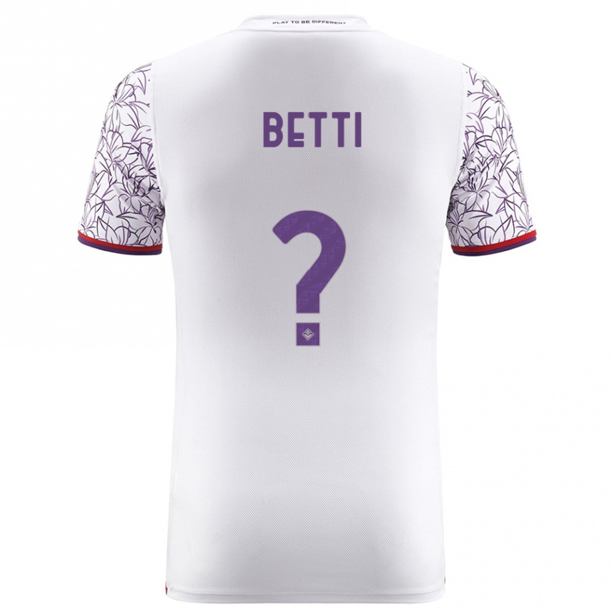 Hombre Fútbol Camiseta Tiziano Betti #0 Blanco 2ª Equipación 2023/24