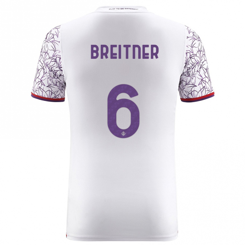 Hombre Fútbol Camiseta Stephanie Breitner #6 Blanco 2ª Equipación 2023/24