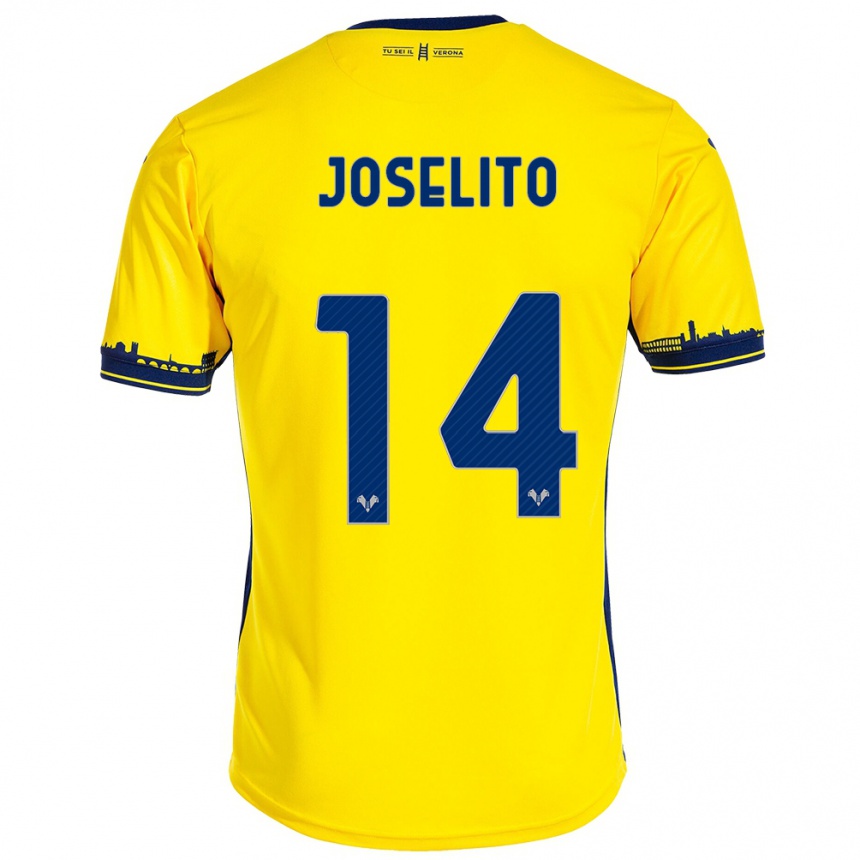 Hombre Fútbol Camiseta Joselito #14 Amarillo 2ª Equipación 2023/24