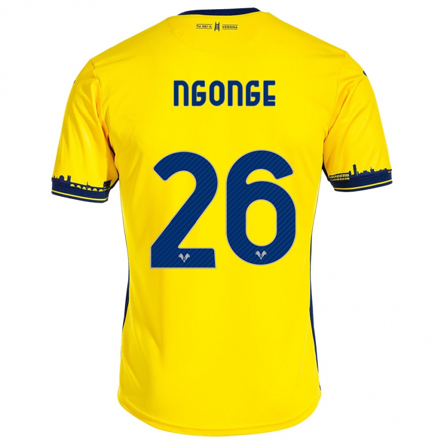 Hombre Fútbol Camiseta Cyril Ngonge #26 Amarillo 2ª Equipación 2023/24