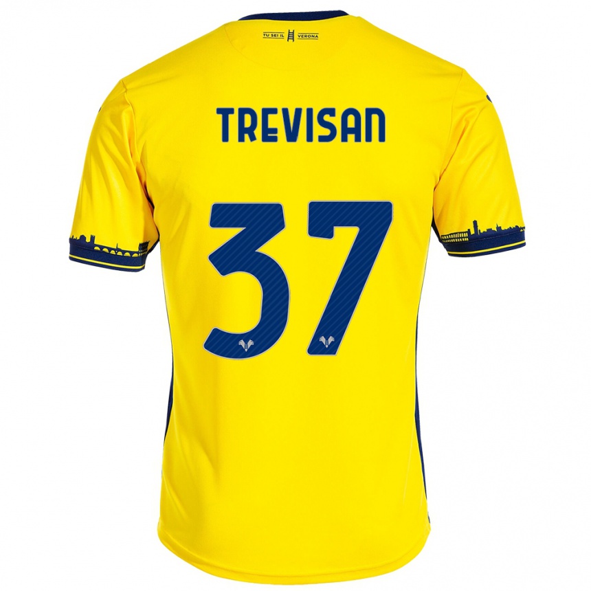 Hombre Fútbol Camiseta Michael Trevisan #37 Amarillo 2ª Equipación 2023/24